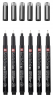 Set 6 rotuladores calibrados Pigma Micron Black Edition Sakura
