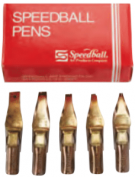 Surtido 5 Plumillas Speedball Borde Ancho (Serie CL, Punts Plana, Zurdos)