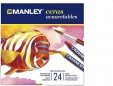 Caja 24 Ceras Acuarelables Manley