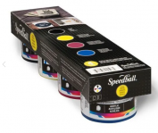 Set 4 tintas acrílicas para serigrafía en papel Speedball