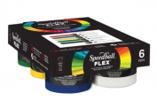 Set 6 tintas serigrafía telas flexibles Speedball