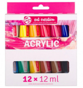 Set 12 Pinturas Acrílicas 12ml Art Creation	