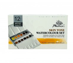 Caja metálica 12 acuarelas Phoenix