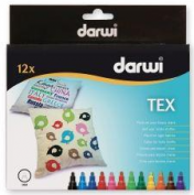 Caja 12 rotuladores sobre tejido Darwi TEX