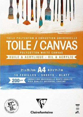 Bloc A4 para Óleo y Acrílico Clairefontaine