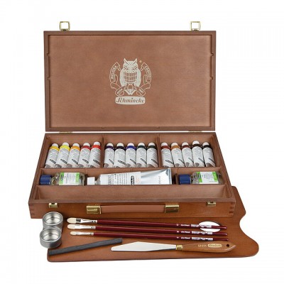 Caja de madera Schmincke Mussini de pintura al óleo 70615