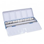 Caja metálica vacía de 24 medios godets