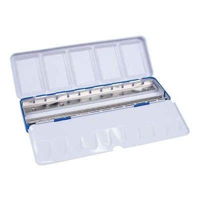Caja metálica vacía de 24 medios godets