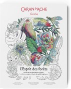 Libro Ilustraciones para colorear Esprit des Forets Caran d'Ache