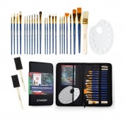 Estuche con cremallera Starkson de pinceles sintéticos