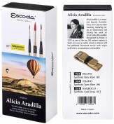 Set de Viaje 3 Pinceles Redondos Chronos Escoda Alicia Aradilla