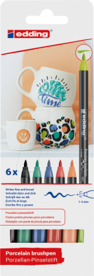 Rotuladores para Ceramica Edding Caja 6 colores Col 000