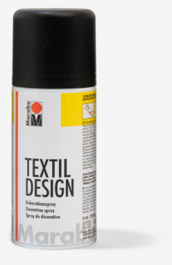 Spray Pintura Textil Marabu Negro 150ml