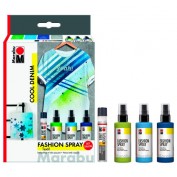 Set Pintura Textil en Spray Marabu Cool Denim