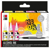SET NEON TINTA  AL ALCOHOL MARABU
