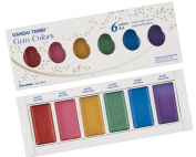 Gansai Caja 6 acuarelas colores gema