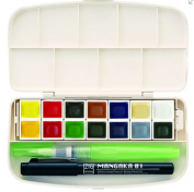 Gansai Caja portable 14 acuarelas colores