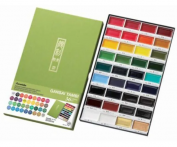 Gansai Caja de acuarela con 36 godets gigantes