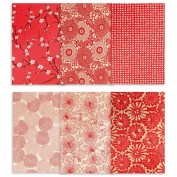 Set de 12 Láminas de Oro Nepalís Rojo Artemio