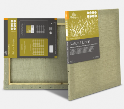 Lienzo Lino Natural con Bastidor Est&aacute;ndar 30x40cm