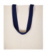 Bolsa de algod&oacute;n Helios asas azul oscuro