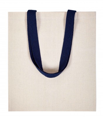 Bolsa de algod&oacute;n Helios asas azul oscuro