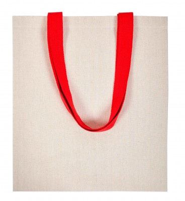 Bolsa de algod&oacute;n Helios asas rojo