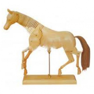 Caballo articulado de madera 40 cm A12502