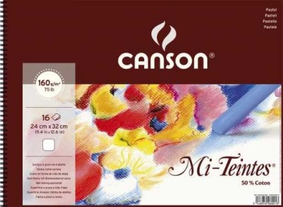 Bloc Canson Pastel Mi-Teintes blanco de 160gr A4 Ref. 400030148