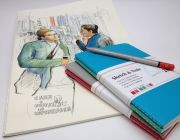 Hahnemuhle Sketch & Note 10628881 A5 Azul y Menta