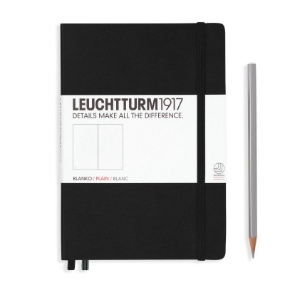 Leuchtturm1917 Bloc Medium Note Book Hojas Lisas A5 - Negro