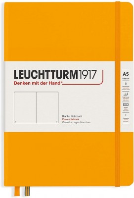 Leuchtturm1917 Bloc Medium Note Book Hojas Lisas A5 - Naranja
