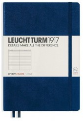 Leuchtturm1917 Bloc Medium Note Book A5 Líneas Horizontales - Azul Marino