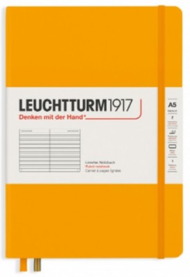Leuchtturm1917 Bloc Medium Note Book A5 Líneas Horizontales - Naranja