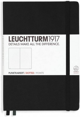 Bloc Leuchtturm Medium Note Book Con Puntos A5 - Negro