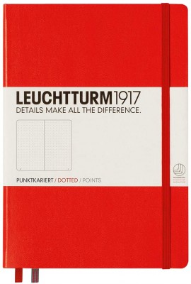Bloc Leuchtturm Medium Note Book Con Puntos A5 - Rojo