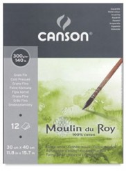 Canson Molin du Roy Bloc Acuarela Grano Fino 30x40 cm