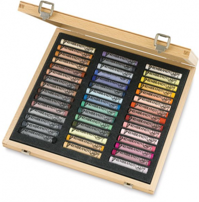 Caja Pinturas Pastel Rembrandt 45 colores Caja de madera