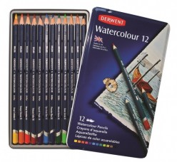 Derwent Watercolour 12 lápices de color acuarelables 32881