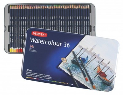 Derwent Watercolour 36 lápices de color acuarelables