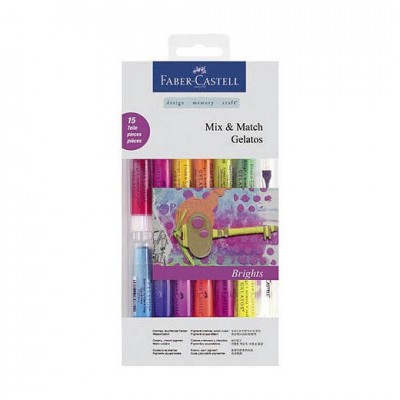 15 Gelato Faber Castell Ceras acuarelables Gama Brights 121813