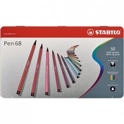 Caja rotuladores Stabilo Pen 68 50 rotuladores