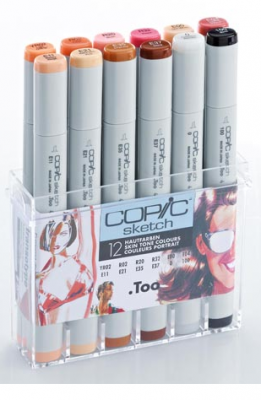 Copic Sketch 12 colors tons pell