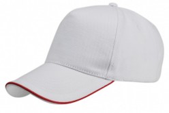 Gorra de algodón con perfil rojo Vi1476