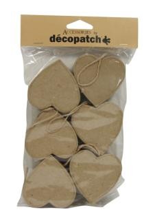 6 cajas forma de corazon Decopatch ev006o