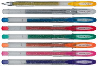 Estuche Bolígrafos Uni Sparkling Tinta Gel UM120