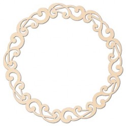 Circulo Decorativo de Madera Stamperia KLS195