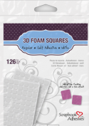 3D Foam Squares Mix Medio Adhesivos Blancos