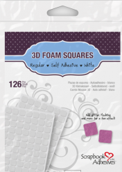 3D Foam Squares Mix Medio Adhesivos Blancos