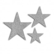 Stickers Estrella Purpurina plata Toga fpd501